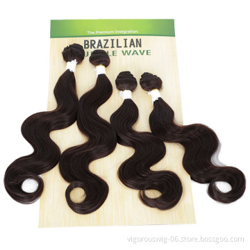 Hot Selling Wholesale Synthetic Wig Womens Brazillian Black Custom Extension Water Wave Curly Hair Pieces